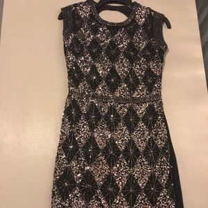 Chelsea & Violet Black Sparkly Cocktail